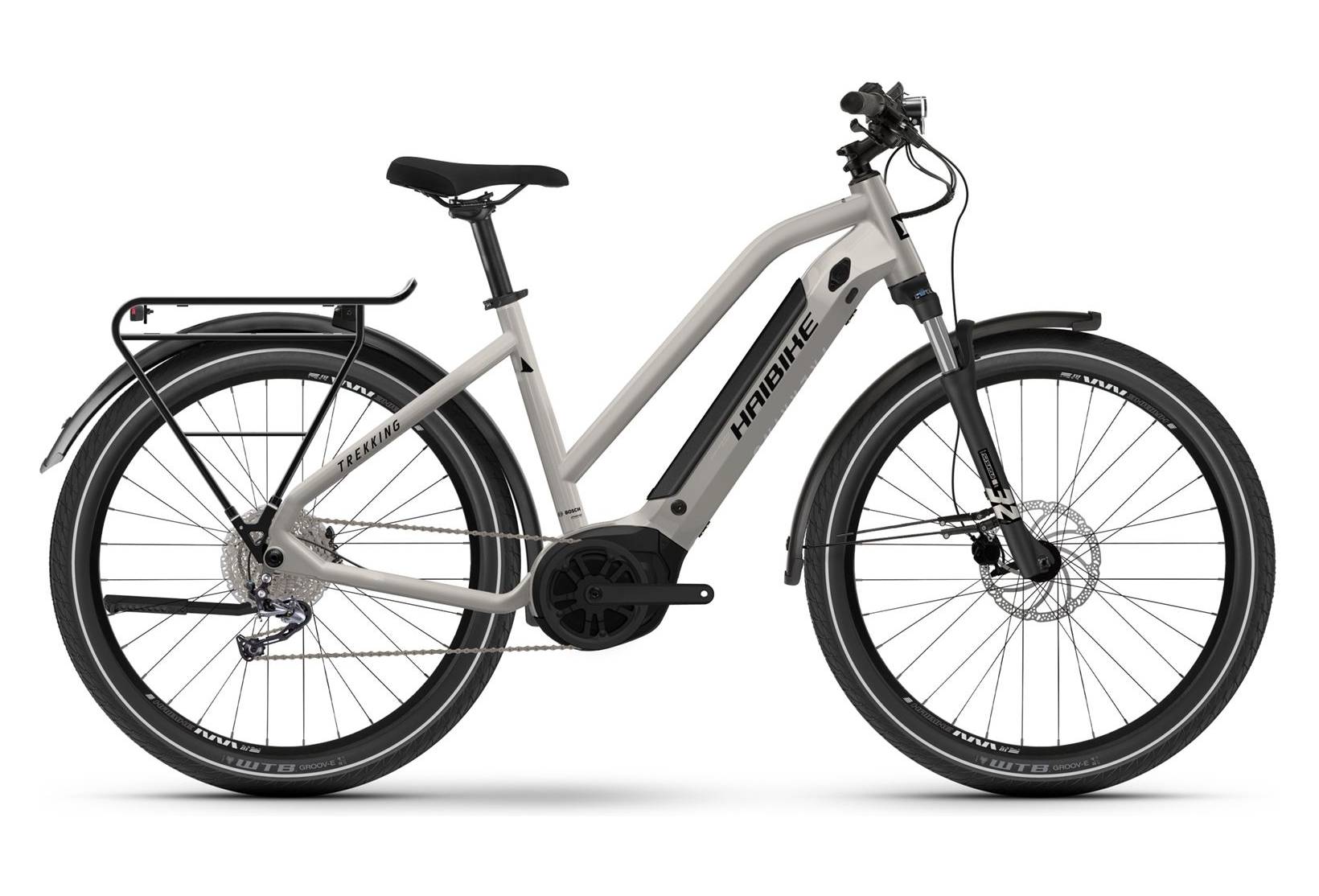 Haibike Trekking 3 Mid Shimano Alivio 9V 500Wh 27.5'' Gris Clair 2023 – Image 2