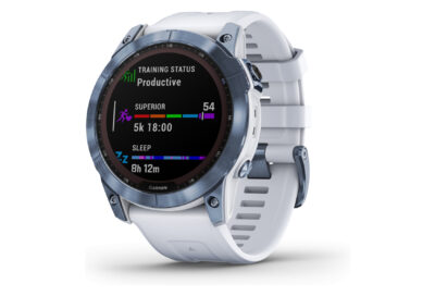 Garmin Fenix 7X Sapphire Solar Bleu Cobalt / Blanc