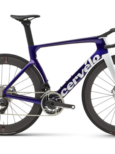 Cervelo S5 Sram Red eTap AXS 12V 700 mm Saphir / Blanc 2023