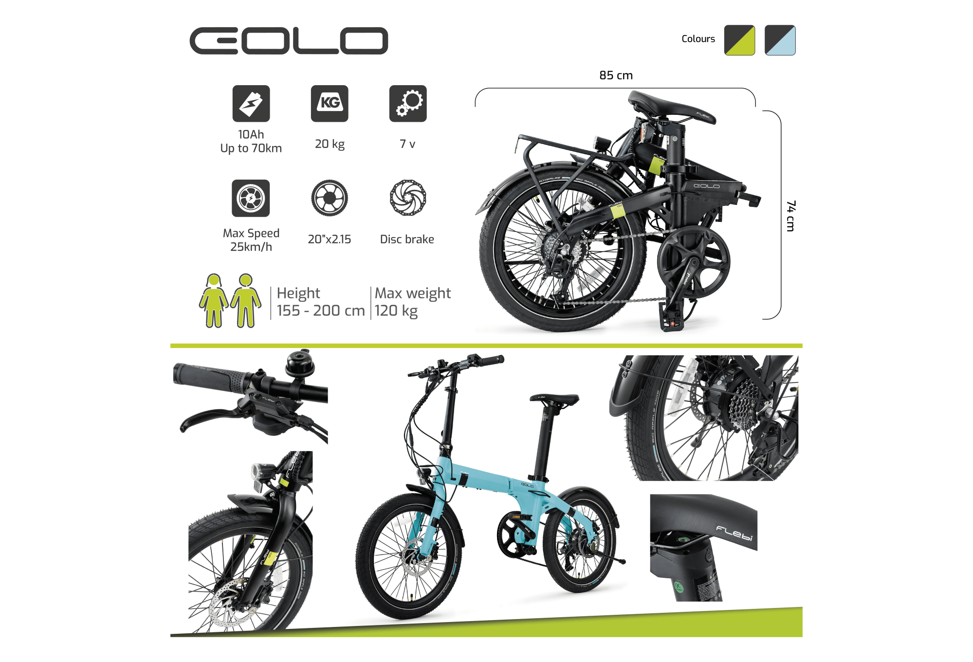 Pliant Flebi Eolo Bleu ciel – Image 3